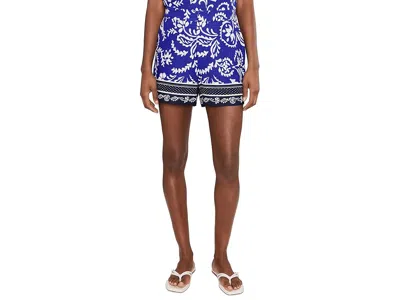 Sanctuary All Time Linen Shorts Women's Clothing Portofino Border: Md (us 8) One Size In Blue