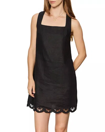 Sanctuary Almost There Linen Dress In Black In Gold