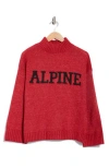 Sanctuary Alpine Mock Neck Sweater In Red