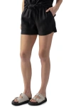 Sanctuary Daylight Linen Blend Shorts In Black