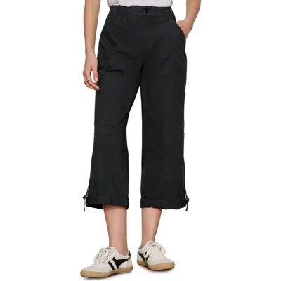 Sanctuary Angels Stretch Cotton Cargo Pants In Black