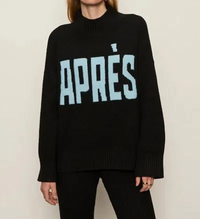 Sanctuary Apres Ski Sweater In Black/aquamarine