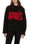 Sanctuary Apres Intarsia Graphic Sweater In Black