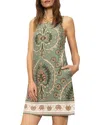 Sanctuary Tapestry Shift Dress In Mezzo Sage In Mezzo Sage