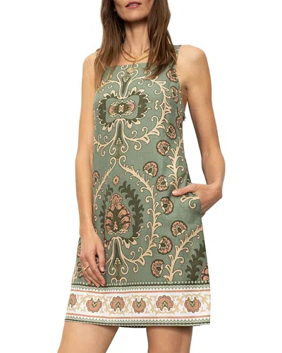 Sanctuary April Printed Shift Dress In Mezzo Sage