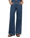 Sanctuary The Marine Patch Pocket Wide Leg Jeans In Perfect Storm