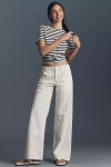 Sanctuary Anabelle Stripe Linen Blend Wide Leg Pants In White