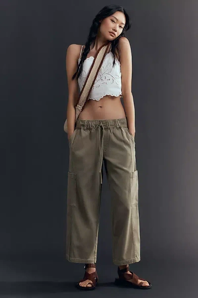 Sanctuary Area Drawstring Cargo Pants In Green
