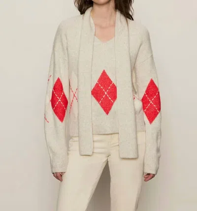Sanctuary Argyle Scarf Sweater In Tulip Multi In Neutral