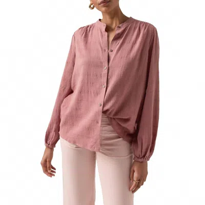 Sanctuary As You Are Button Front Blouse In Ash Rose In Pink