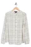 Sanctuary As You Are Button Front Blouse In Graphic Windowpane In Graphic Windowpant