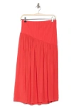 Sanctuary Asymmetric Mixed Media Cover-up Maxi Skirt