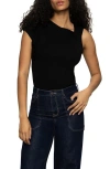 Sanctuary Asymmetric Twist Top In Black