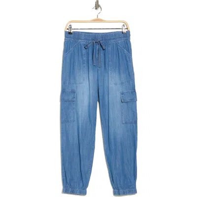 Sanctuary At Ease Chambray Joggers In Laguna