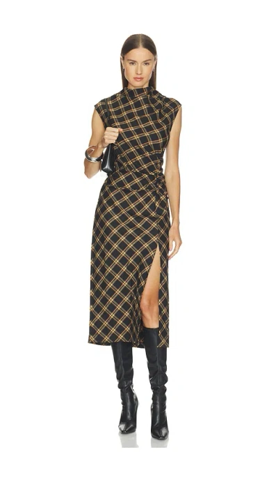 Sanctuary Autumn Edit Dress In Autumn Goldie Plaid