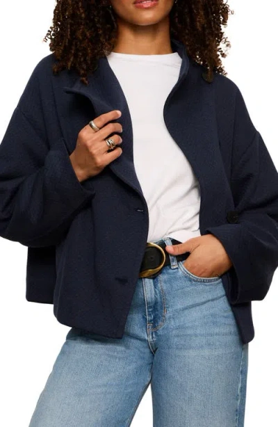 Sanctuary Avery Asymmetric Quilted Jacket In Blue
