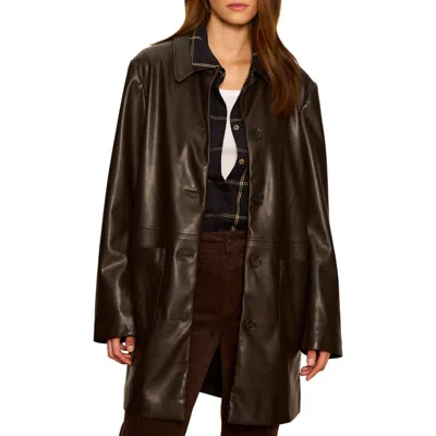 Sanctuary Avid Faux Leather Jacket In Brown