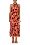 Sanctuary Geo Floral Tiered Halter Maxi Dress