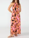 Sanctuary Geo Floral Tiered Halter Maxi Dress In Multi