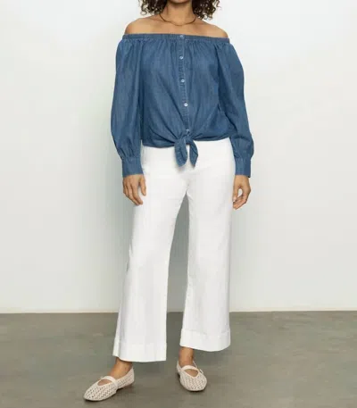 Sanctuary Ballet Tie Blouse In Blue