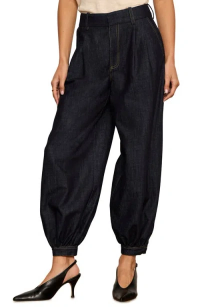 Sanctuary Denim Balloon Ankle Trousers In Blue