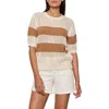 Sanctuary Beachside Openwork Stripe Sweater In Multi
