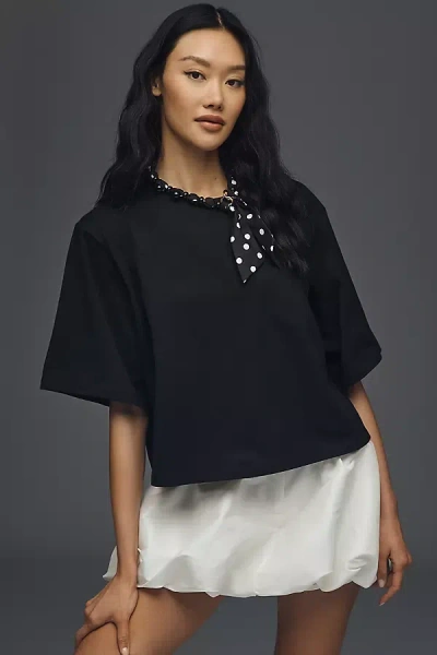 Sanctuary Belle Organic Cotton T-shirt Top In Black