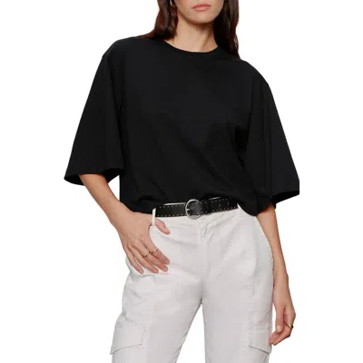 Sanctuary Belle Oversize Organic Cotton T-shirt In Black