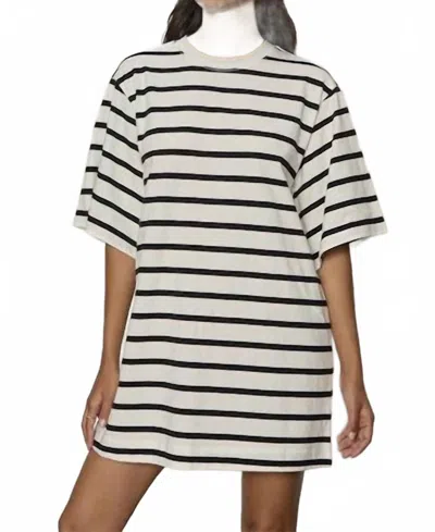 Sanctuary Belle Tee Stripe Dress In Chalk/ Black In Multi
