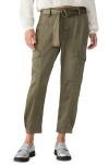Sanctuary Belted Satin Cargo Pants In Fatigue