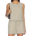 Sanctuary Better Days Shell Top In Timber Collagen Gingham In Multi