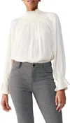 Sanctuary Better Still Smocked Yoke Top In White
