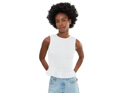 Sanctuary Better Together Smocked Tank Women's Clothing White: Lg (us 10-12)
