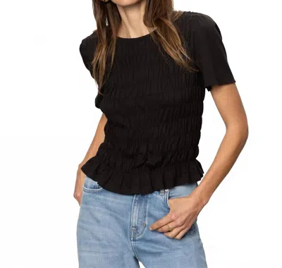 Sanctuary Better Together Smocked Top In Black
