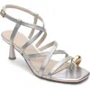 Sanctuary Beyond Strappy Sandal In White Gold/gold