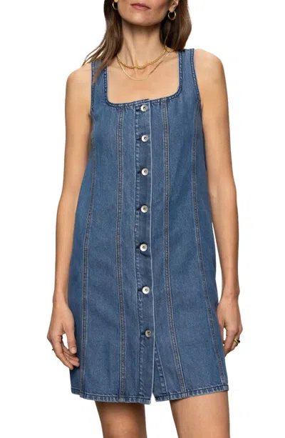 Sanctuary Blossom Denim Mini Dress In Happy Hour In Black