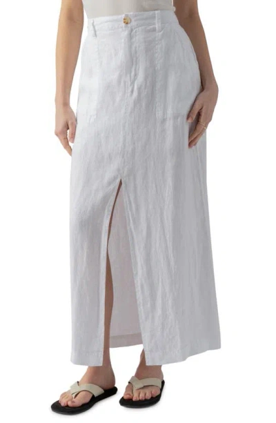 Sanctuary Boardwalk Linen Maxi Skirt In White