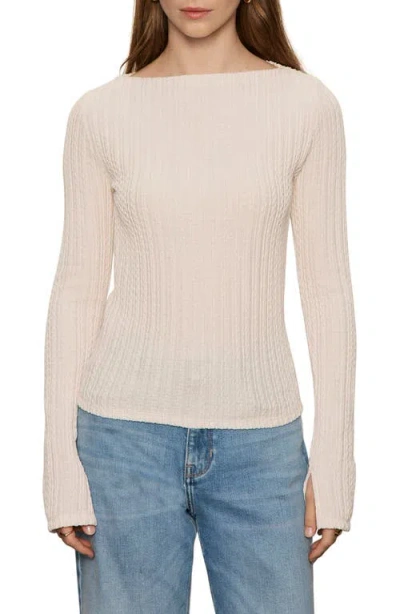 Sanctuary Boat Neck Rib Top In Pink