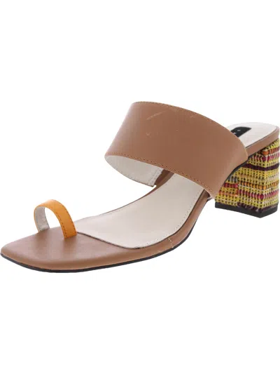 Sanctuary Bold Womens Leather Square Toe Heels In Multi