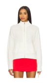 Sanctuary Boucle Knit Bomber In White