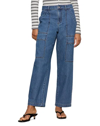 Sanctuary Boyfriend High Rise Utility Jeans In High Noon In Blue