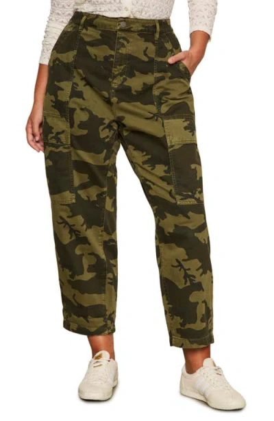 Sanctuary Boyfriend High Waist Ankle Utility Pants In Multi