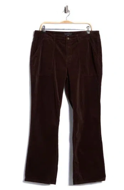 Sanctuary Braxton High Waist Bootcut Corduroy Pants In Brown
