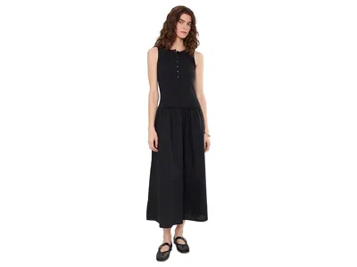 Sanctuary Breakaway Mix Media Midi Dress Women's Dress Black: Sm (us 4-6)