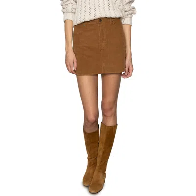 Sanctuary Briar Stretch Cotton Corduroy Miniskirt In Brown