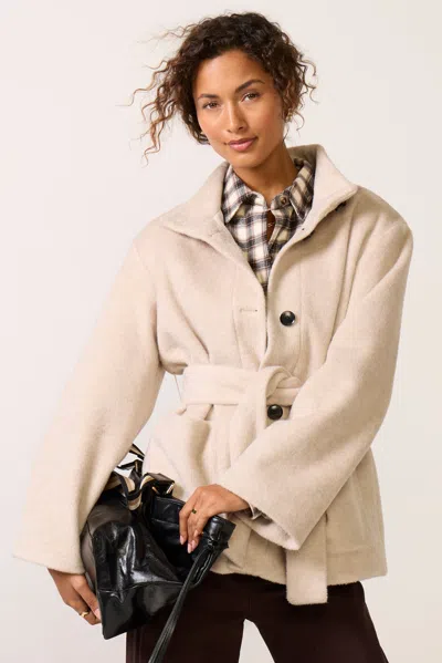 Sanctuary Bundled Wool Coat In Gray