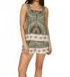 Sanctuary Button Back Cami In Sage In Multi