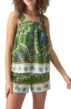 Sanctuary Button Back Tank In Mezzo Tile