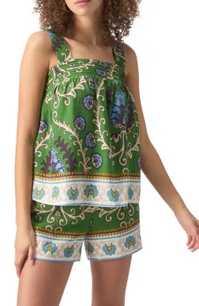 Sanctuary Button Back Tank In Mezzo Tile