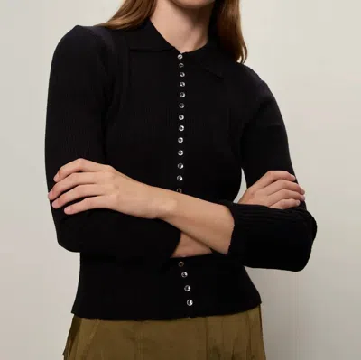 Sanctuary Button Down Cardigan In Black